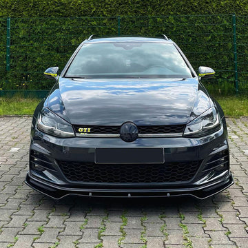 Front Bumper Lip Splitter For VW Golf MK7 MK7.5 R GTD GTI TSI TDI 2013-2020 Gloss Black